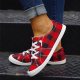Women's Plaid Pattern Sneakers, Low Top Lace Up Flat Canvas Shoes, Casual & Comfortable Walking Shoes Women's Plaid Pattern Sneakers, Low Top Lace Up Flat Canvas Shoes, Casual & Comfortable Walking Shoes