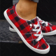 Women's Plaid Pattern Sneakers, Low Top Lace Up Flat Canvas Shoes, Casual & Comfortable Walking Shoes Women's Plaid Pattern Sneakers, Low Top Lace Up Flat Canvas Shoes, Casual & Comfortable Walking Shoes
