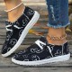 Women's Heart Pattern Loafers, Lightweight Slip On Casual Soft Sole Shoes, Valentine's Day Canvas Shoes Women's Heart Pattern Loafers, Lightweight Slip On Casual Soft Sole Shoes, Valentine's Day Canvas Shoes