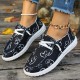 Women's Heart Pattern Loafers, Lightweight Slip On Casual Soft Sole Shoes, Valentine's Day Canvas Shoes Women's Heart Pattern Loafers, Lightweight Slip On Casual Soft Sole Shoes, Valentine's Day Canvas Shoes