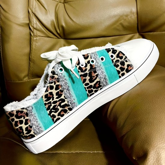 Women's Fashion Canvas Sneakers, Stylish Colorblock Lace Up Low Top Shoes, Casual Flat Walking Shoes Women's Fashion Canvas Sneakers, Stylish Colorblock Lace Up Low Top Shoes, Casual Flat Walking Shoes