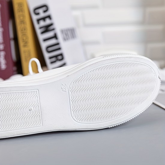 Women's Solid Canvas Slippers, Platform Round Toe All-match Lace Up Breathable Slip On Shoes, Women's Footwear Women's Solid Canvas Slippers, Platform Round Toe All-match Lace Up Breathable Slip On Shoes, Women's Footwear