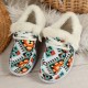 Women's Geometric Pattern Canvas Shoes, Casual Lace Up Plush Lined Shoes, Comfortable Low Top Sneakers Women's Geometric Pattern Canvas Shoes, Casual Lace Up Plush Lined Shoes, Comfortable Low Top Sneakers