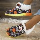 Women's Fluffy Fleece Lined Canvas Shoes, Thermal Slip On Low Top Shoes, Winter Warm Flat Shoes Women's Fluffy Fleece Lined Canvas Shoes, Thermal Slip On Low Top Shoes, Winter Warm Flat Shoes