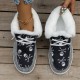 Women's Fluffy Fleece Lined Canvas Shoes, Thermal Slip On Low Top Shoes, Winter Warm Flat Shoes Women's Fluffy Fleece Lined Canvas Shoes, Thermal Slip On Low Top Shoes, Winter Warm Flat Shoes