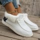 Women's Fluffy Fleece Lined Canvas Shoes, Thermal Slip On Low Top Shoes, Winter Warm Flat Shoes Women's Fluffy Fleece Lined Canvas Shoes, Thermal Slip On Low Top Shoes, Winter Warm Flat Shoes