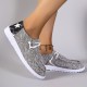 Women's Star Pattern Canvas Shoes, Casual Lace Up Outdoor Shoes, Lightweight Low Top Sneakers Women's Star Pattern Canvas Shoes, Casual Lace Up Outdoor Shoes, Lightweight Low Top Sneakers