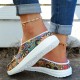 Women's Floral Print Canvas Shoes, Slip-on Round Toe Lightweight Casual Shoes, Women's Comfy Walking Flat Shoes Women's Floral Print Canvas Shoes, Slip-on Round Toe Lightweight Casual Shoes, Women's Comfy Walking Flat Shoes