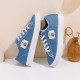 Women's Classic Canvas Flat Shoes, Solid Color Lace Up Low-top Casual Shoes, Women's Comfy Footwear Women's Classic Canvas Flat Shoes, Solid Color Lace Up Low-top Casual Shoes, Women's Comfy Footwear