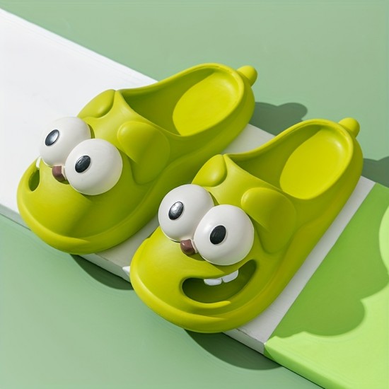 Women's Cute Big-eyed Dog Slides, Creative Closed Toe Hollow Out Slip On Shoes, Funny EVA Indoor Outdoor Slides Women's Cute Big-eyed Dog Slides, Creative Closed Toe Hollow Out Slip On Shoes, Funny EVA Indoor Outdoor Slides