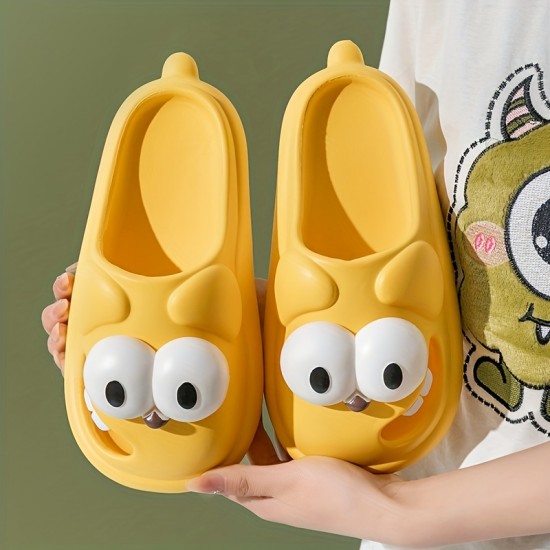 Women's Cute Big-eyed Dog Slides, Creative Closed Toe Hollow Out Slip On Shoes, Funny EVA Indoor Outdoor Slides Women's Cute Big-eyed Dog Slides, Creative Closed Toe Hollow Out Slip On Shoes, Funny EVA Indoor Outdoor Slides