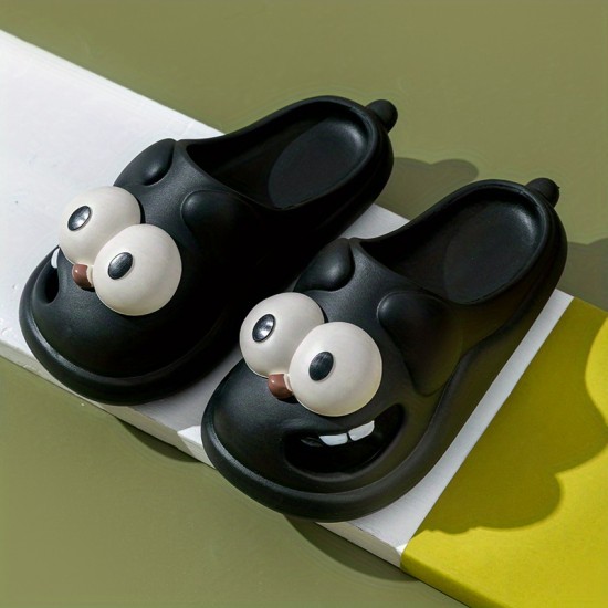 Women's Cute Big-eyed Dog Slides, Creative Closed Toe Hollow Out Slip On Shoes, Funny EVA Indoor Outdoor Slides Women's Cute Big-eyed Dog Slides, Creative Closed Toe Hollow Out Slip On Shoes, Funny EVA Indoor Outdoor Slides