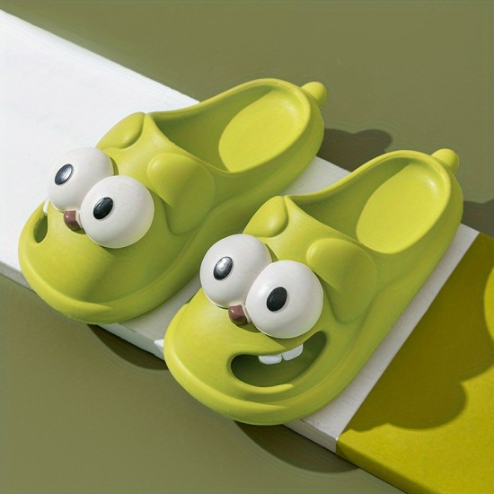 Women's Cute Big-eyed Dog Slides, Creative Closed Toe Hollow Out Slip On Shoes, Funny EVA Indoor Outdoor Slides Women's Cute Big-eyed Dog Slides, Creative Closed Toe Hollow Out Slip On Shoes, Funny EVA Indoor Outdoor Slides