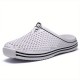 Women's Solid Color Flatform Clogs, Slip On Round Toe Hollow Out Non-slip Outdoor Slides Shoes, Summer Casual Shoes Women's Solid Color Flatform Clogs, Slip On Round Toe Hollow Out Non-slip Outdoor Slides Shoes, Summer Casual Shoes