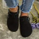Women's Solid Color Flat Shoes, Round Toe Low-top Non-slip Ankle Buckle Design Shoes, Casual & Comfy Daily Shoes Women's Solid Color Flat Shoes, Round Toe Low-top Non-slip Ankle Buckle Design Shoes, Casual & Comfy Daily Shoes