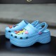 Women's Trendy Platform Clogs, Cute Cartoon Decor Hollow Out Slide Sandals, Fashion Outdoor Beach Garden Shoes Women's Trendy Platform Clogs, Cute Cartoon Decor Hollow Out Slide Sandals, Fashion Outdoor Beach Garden Shoes